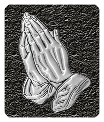 228 DF35 516 BK SL Praying Hands Black Silver